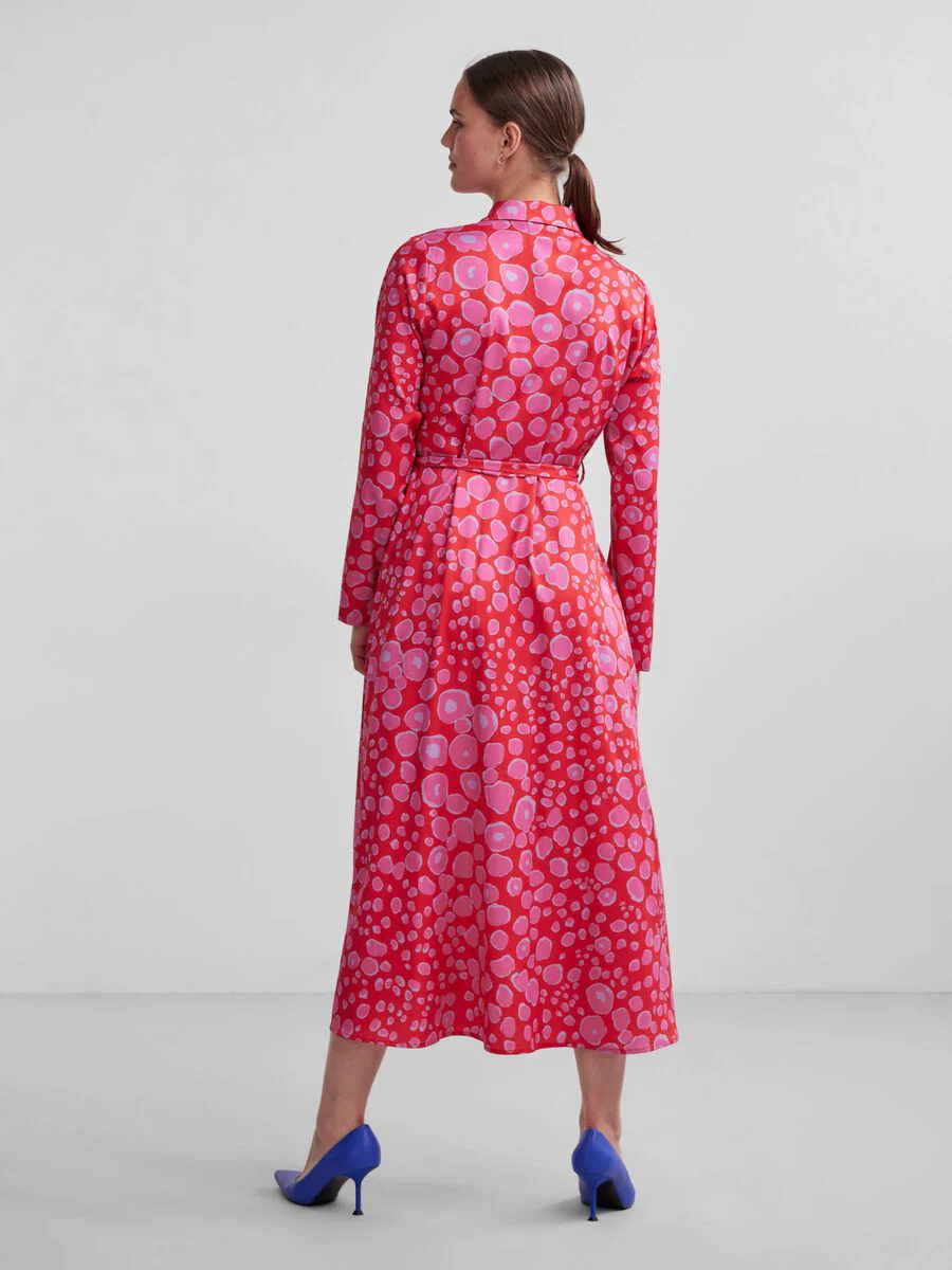Nelly Shirt Dress (Flame Scarlet) - Image 2