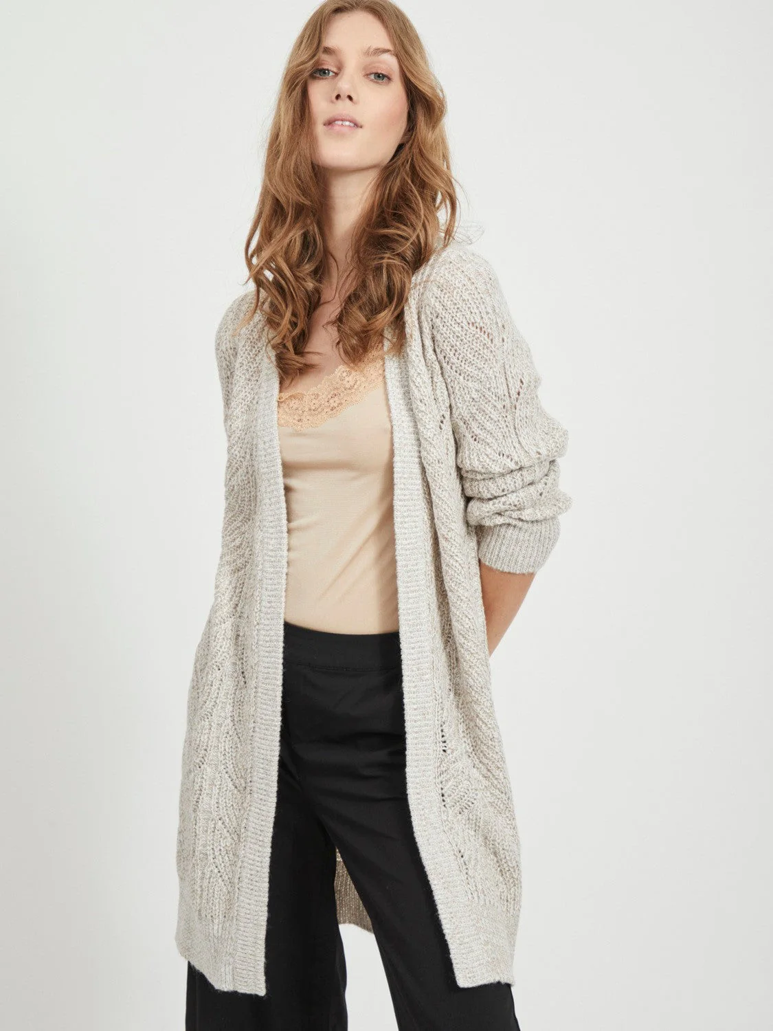 Kara Knit Cardigan (Beige) - Image 2