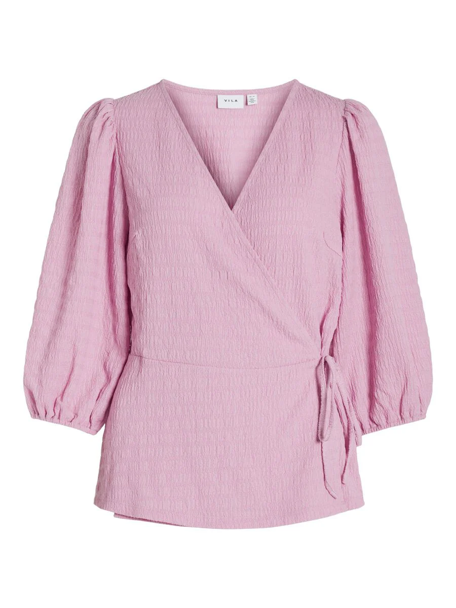 LYNN 3/4 WRAP TOP (PASTEL LAVENDER) - Image 4