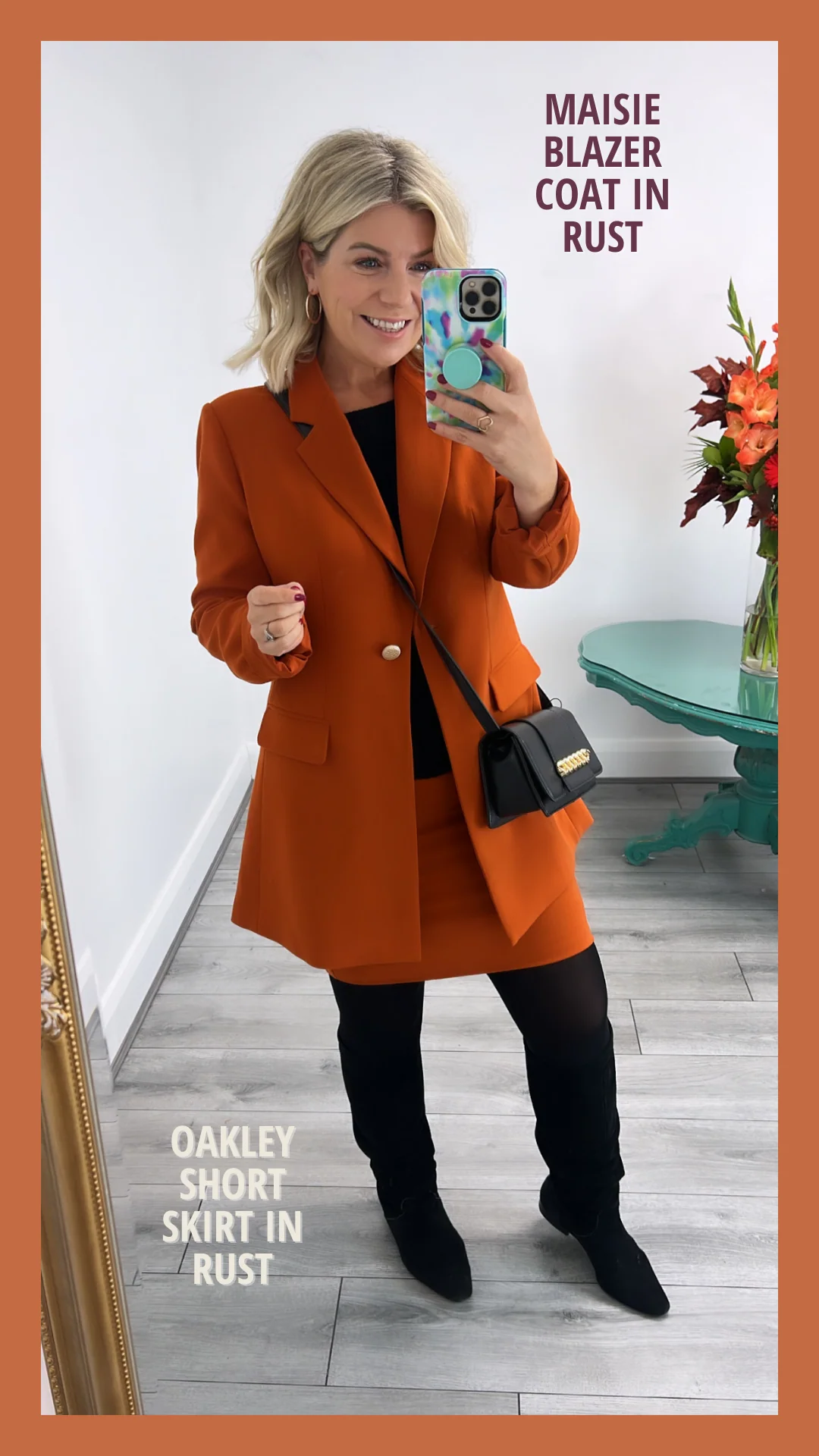 Maisie Blazer Coat (Rust) - Image 5