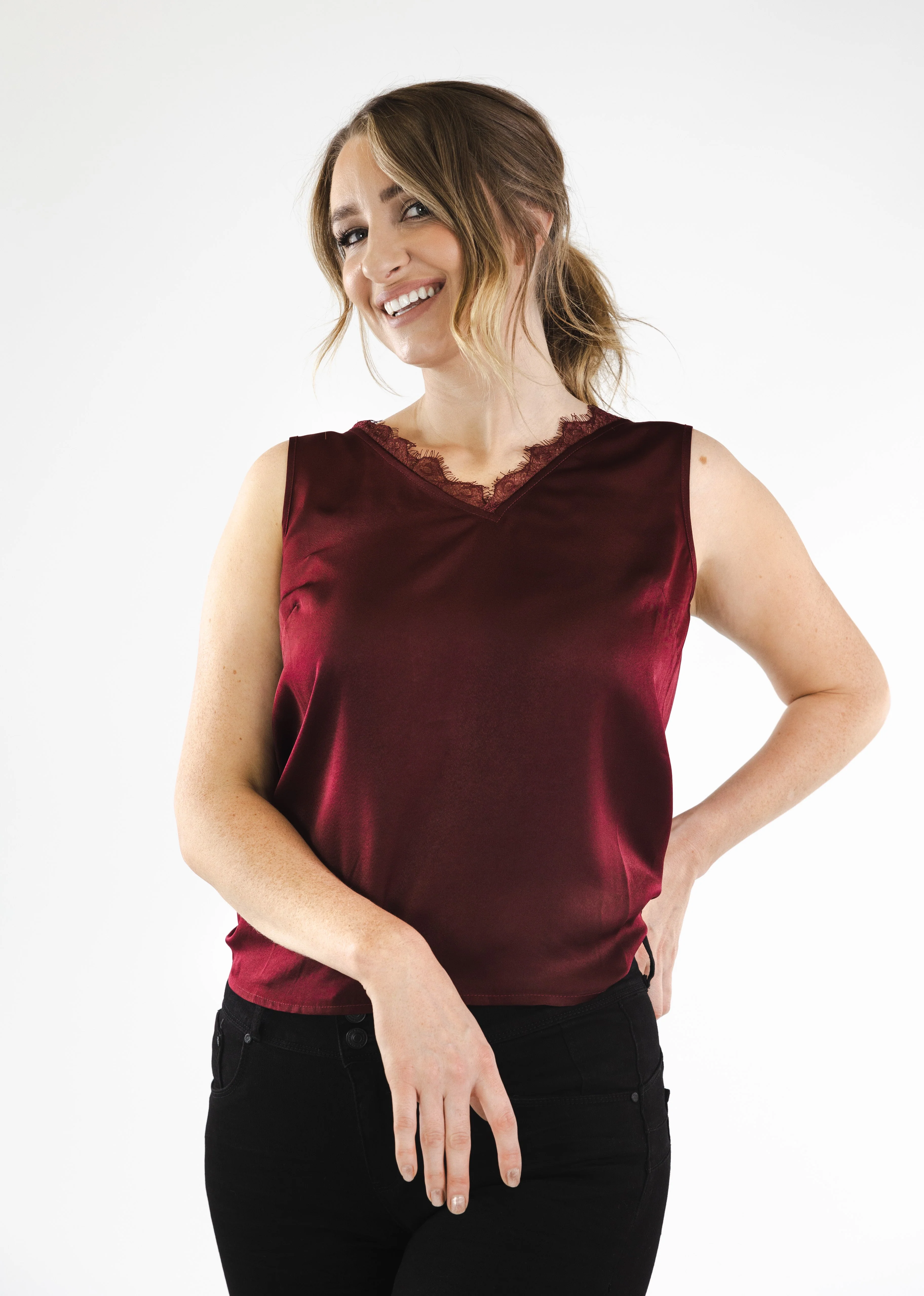 Maple Cami Top (Burgundy) - Image 3