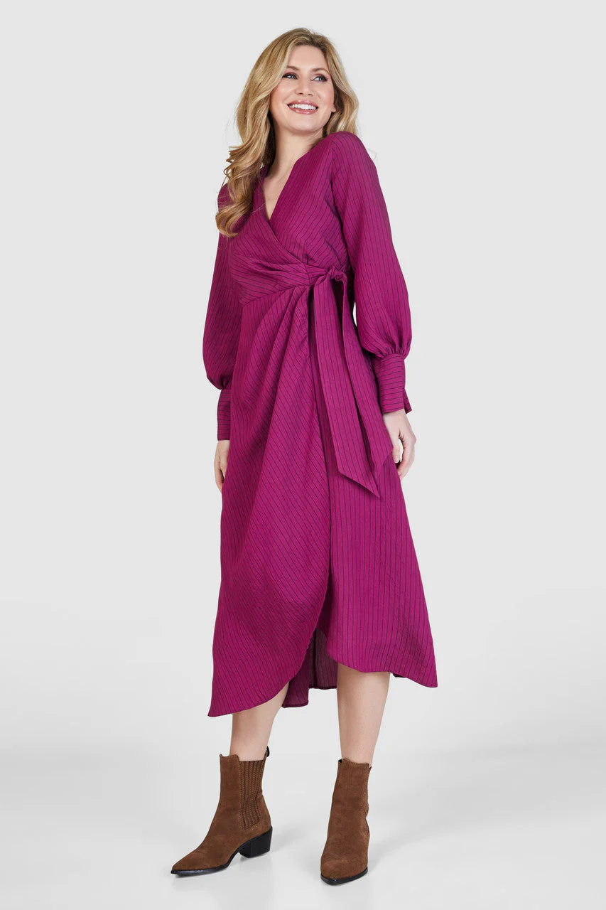 Maura Kimono Dress (Magenta) - Image 2