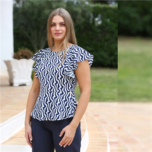POLLY TOP (NAVY/WHITE) - Image 3