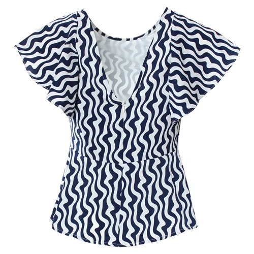 POLLY TOP (NAVY/WHITE) - Image 5