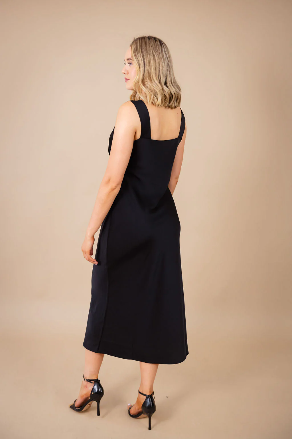 Sinéad Slip Dress (Black) Curve - Image 3