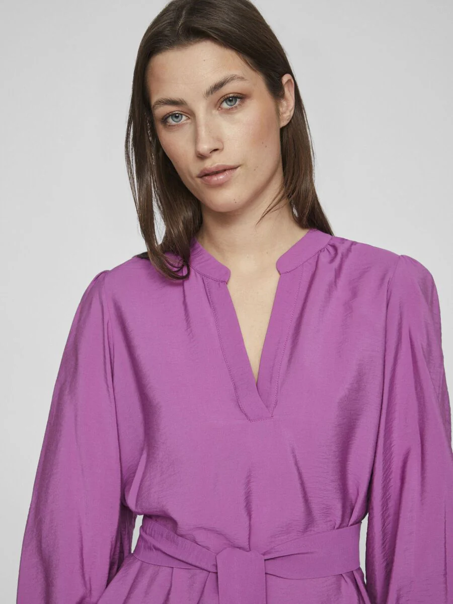 VANDY L/S SHORT DRESS (CATTLEYA ORCHID) - Image 4