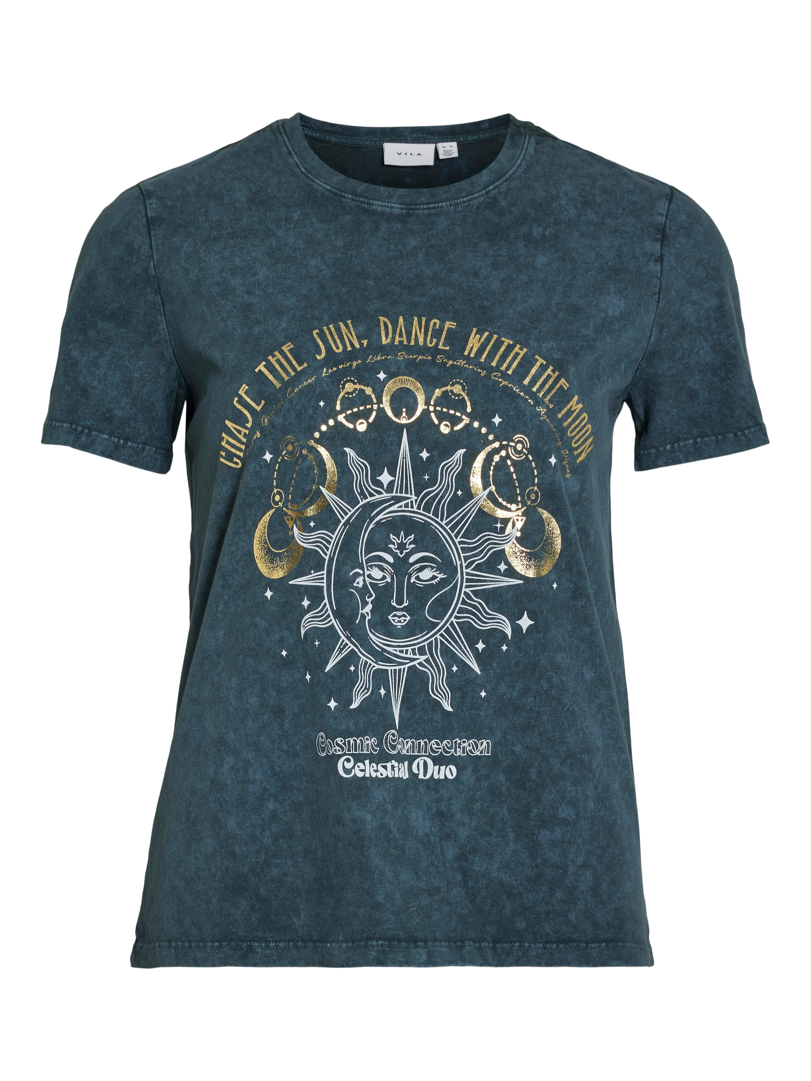 Cosmic Connection T-Shirt (Black Beauty/Grey) - Image 2