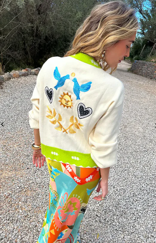 Cream Sundazed Summer Cardigan - Image 3