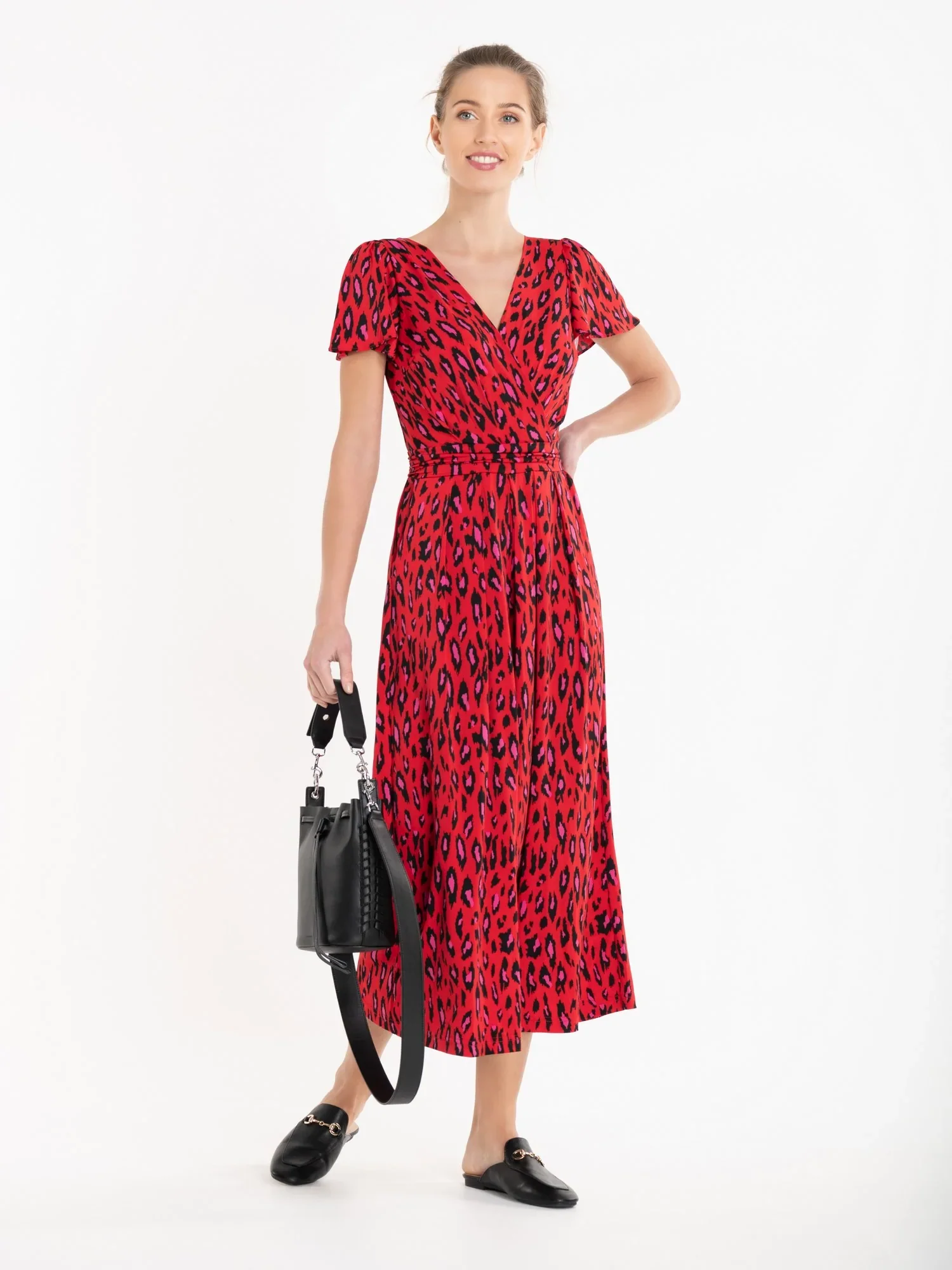 Carla Culotte Jumpsuit (Red Animal) - Image 3