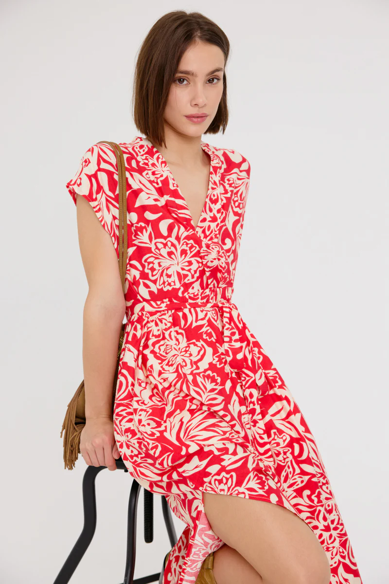 Danna Sleeveless Dress (Red) - Image 4