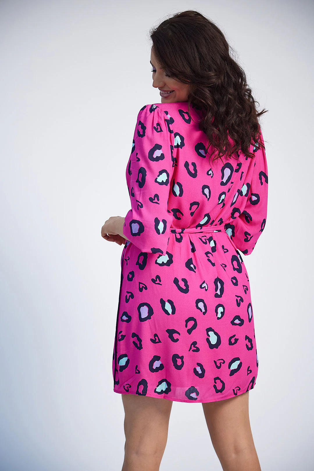 Derval Tunic Dress (Pink Print) - Image 4