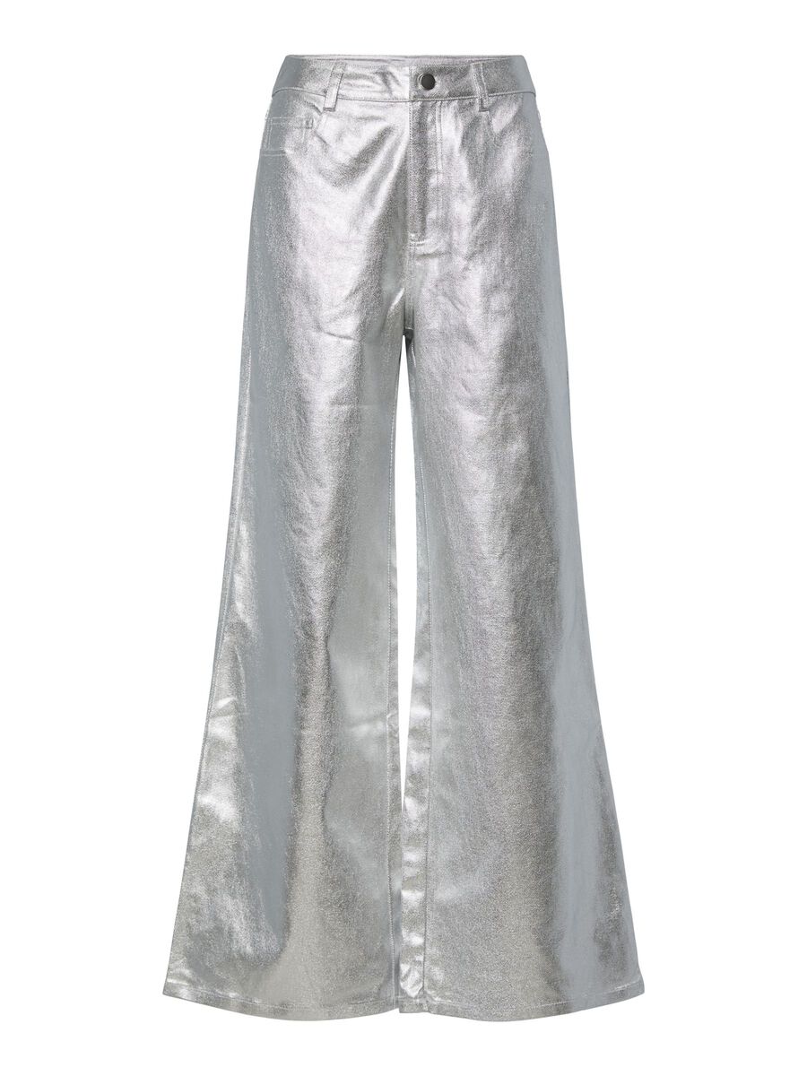 Dessa Wide Leg Trousers (Silver) - Image 6