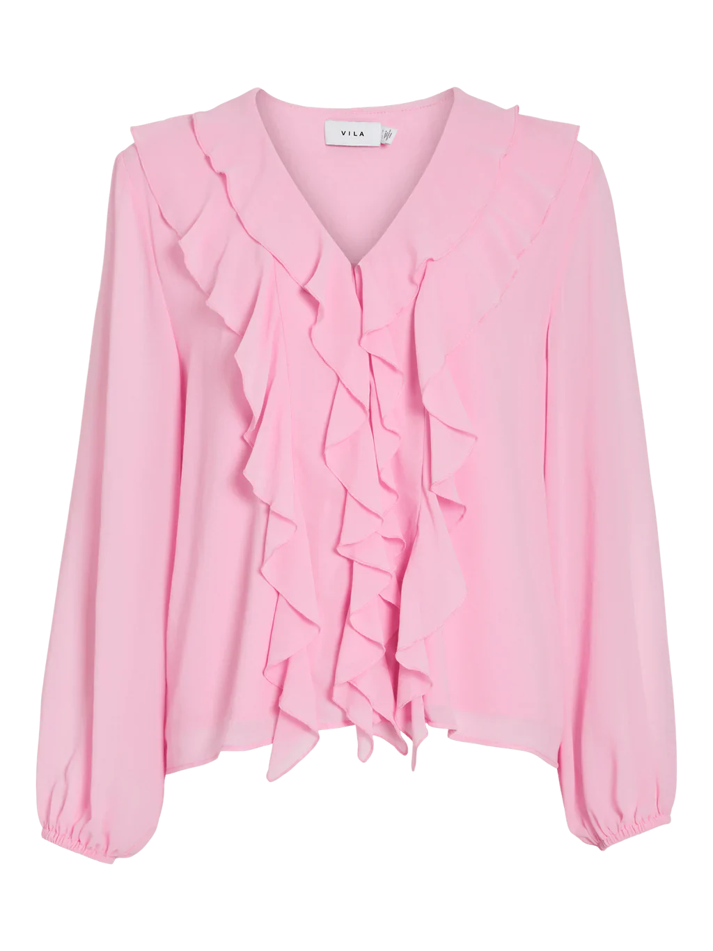 Diane Frill V-Neck Top (Bonbon) - Image 2