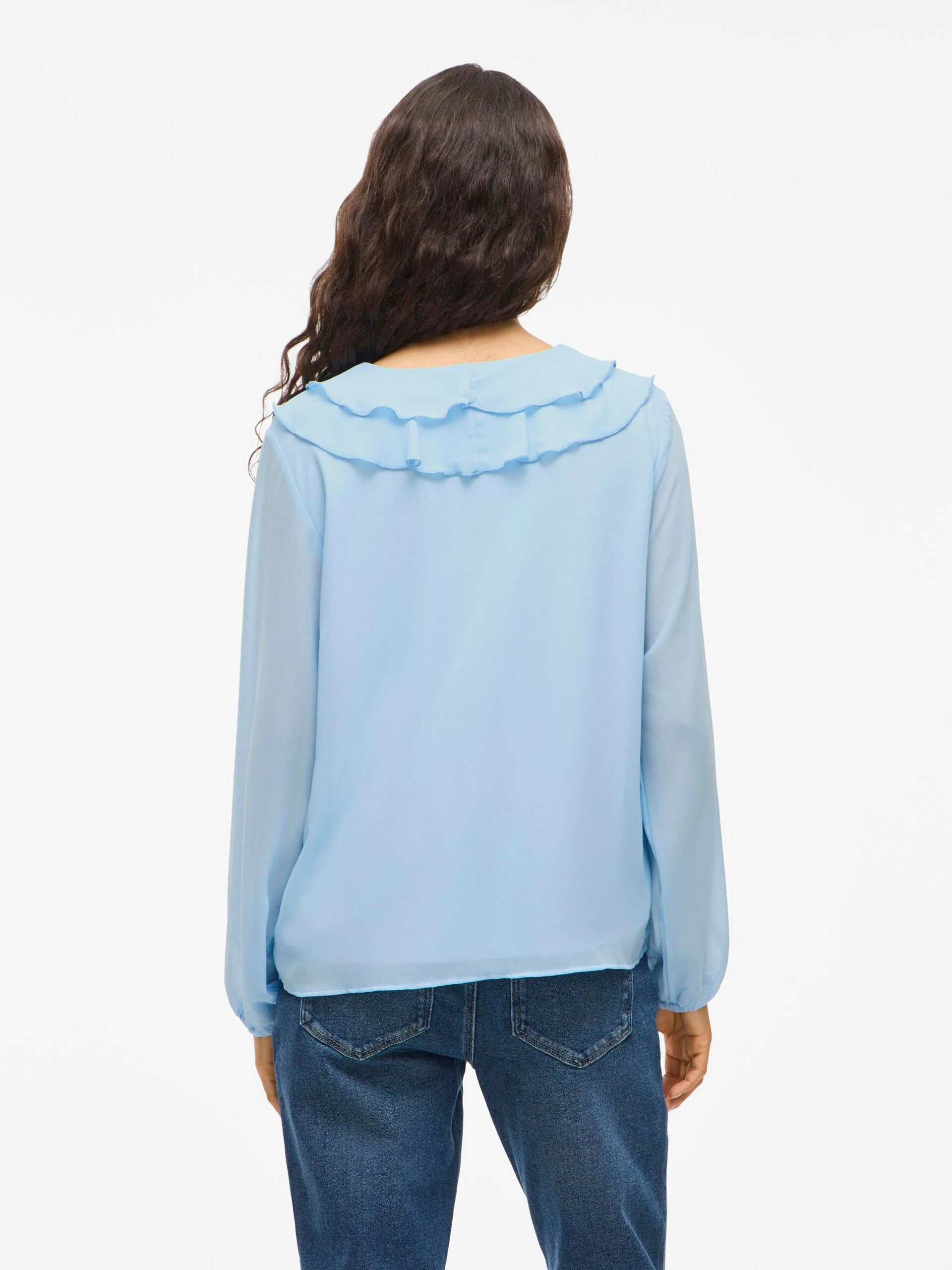 Diane Frill V-Neck Top (Kentucky Blue) - Image 4