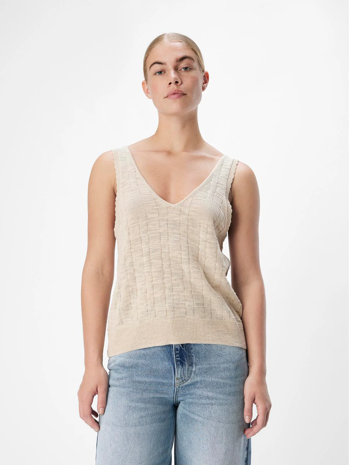 Dimka Sleeveless Knit Top (Sandshell) - Image 3