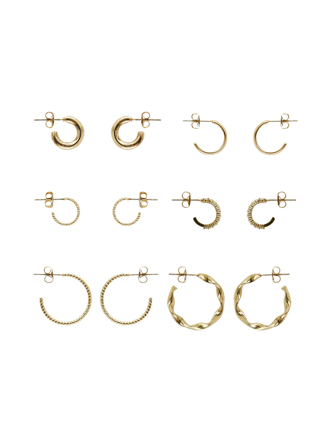 Diona Hoop Earring Set (Gold) - Image 2