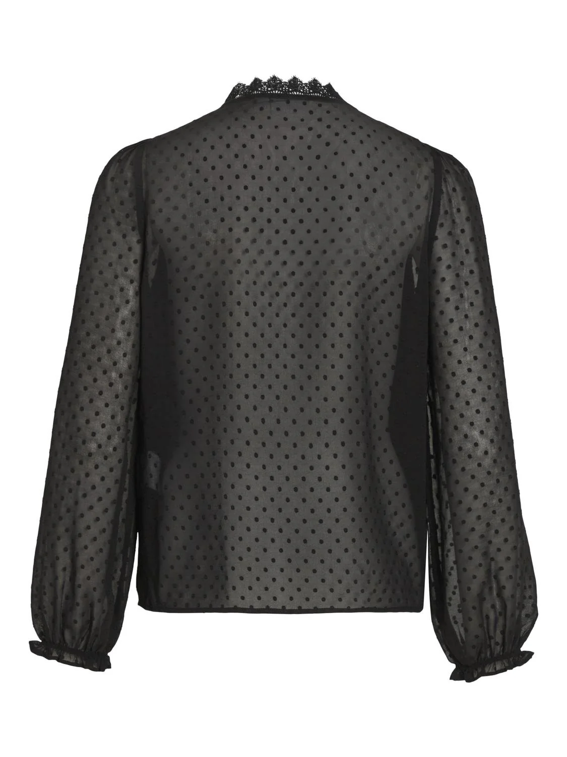 Dobba V-Neck Lace Top (Black) - Image 8