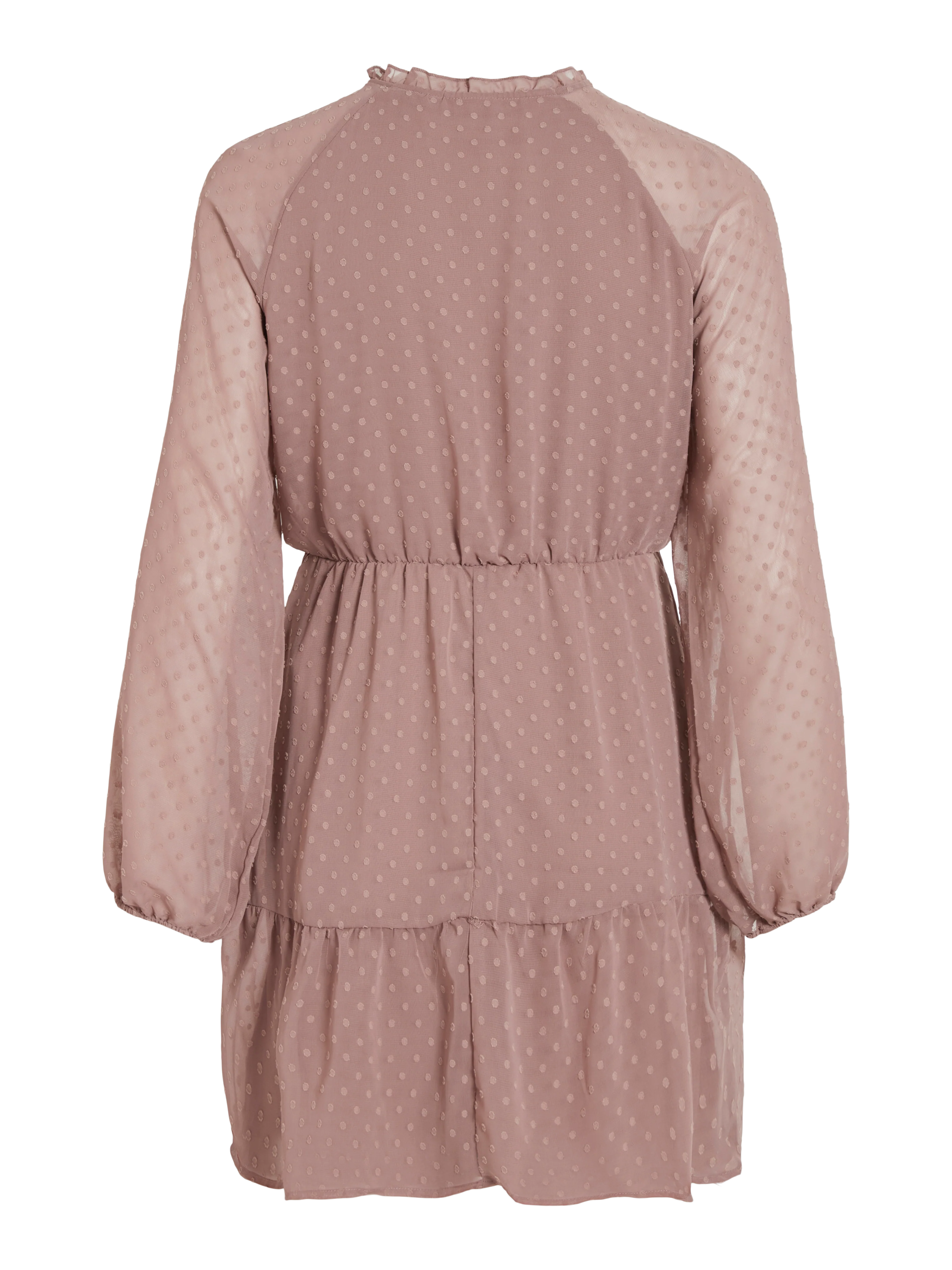 DOBBY L/S SHORT DRESS (TWILIGHT MAUVE) - Image 7
