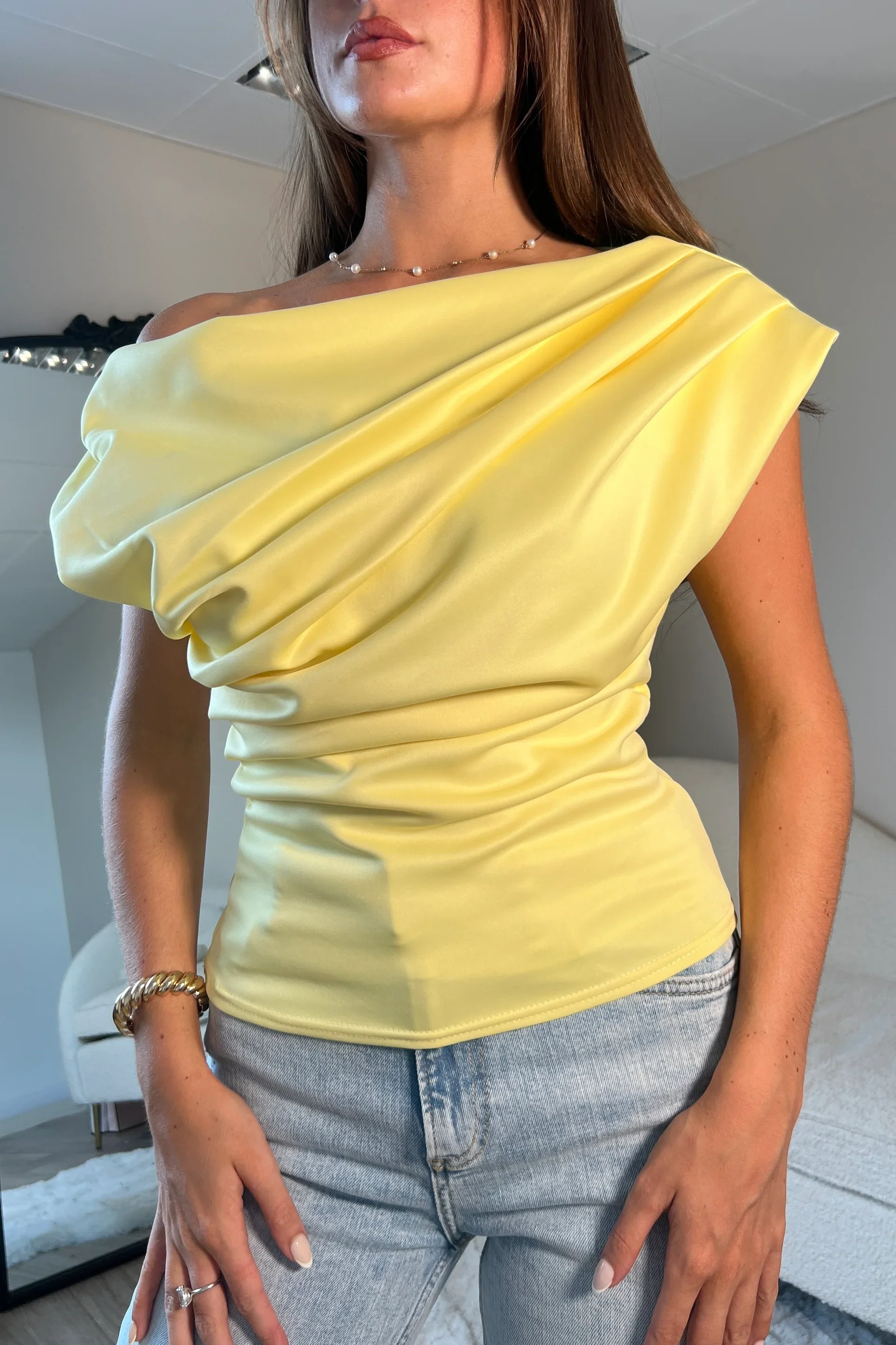 Donna Asymmetric Top (Yellow) - Image 3