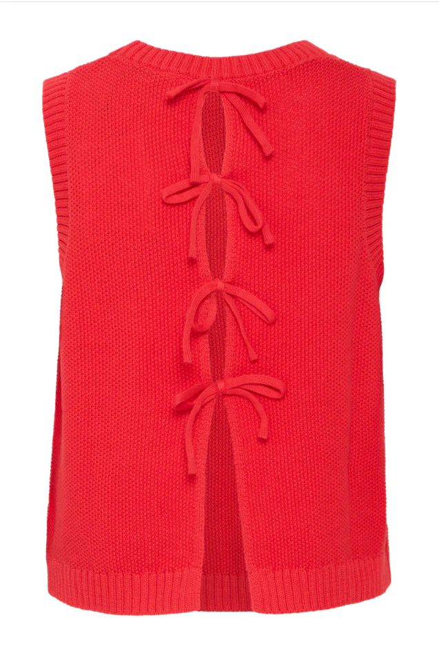 Doris Sleeveless Knit Top (Mars Red) - Image 5