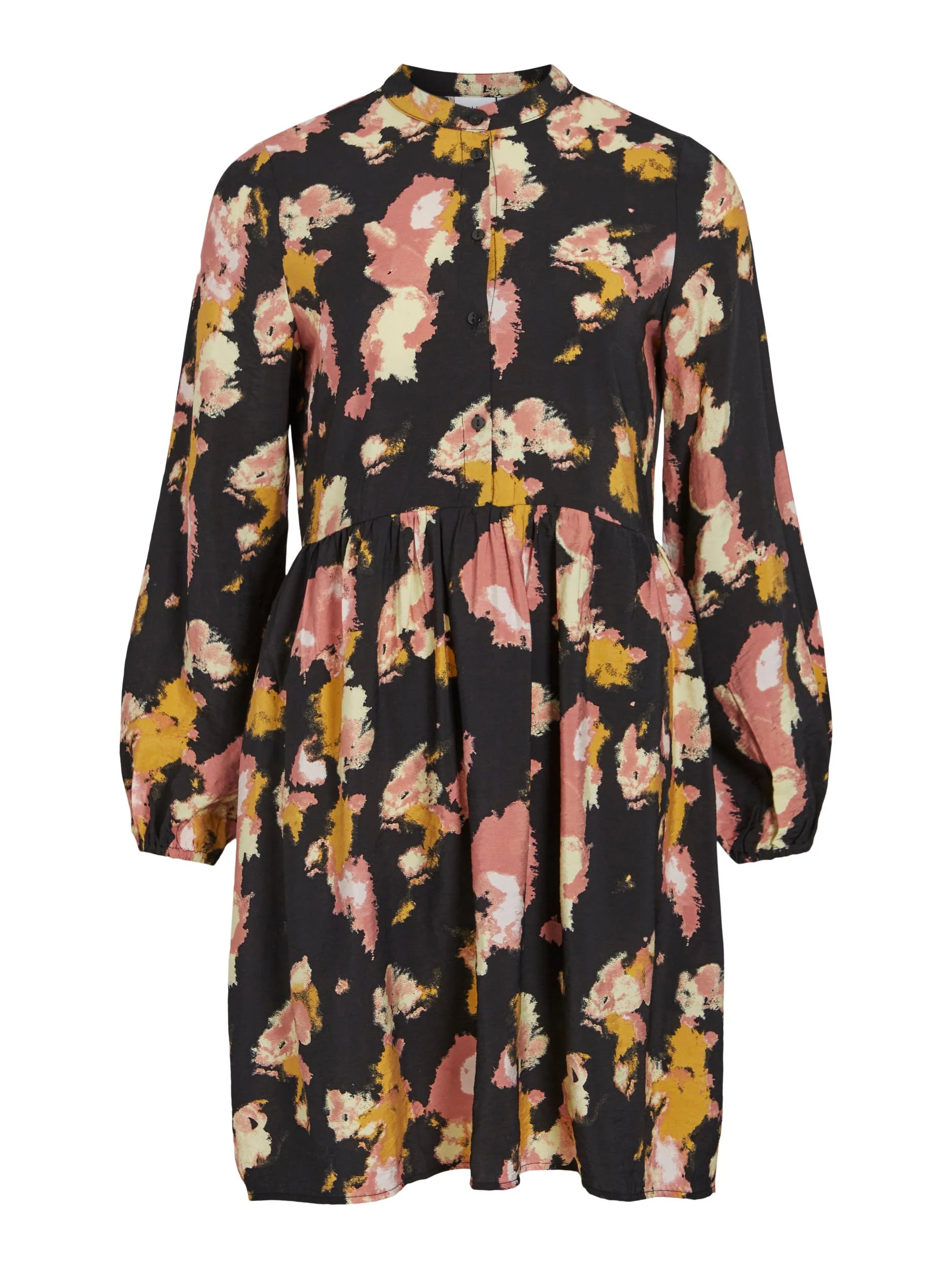 DORTEA SHIRT DRESS (BLACK/ OLD ROSE) - Image 6