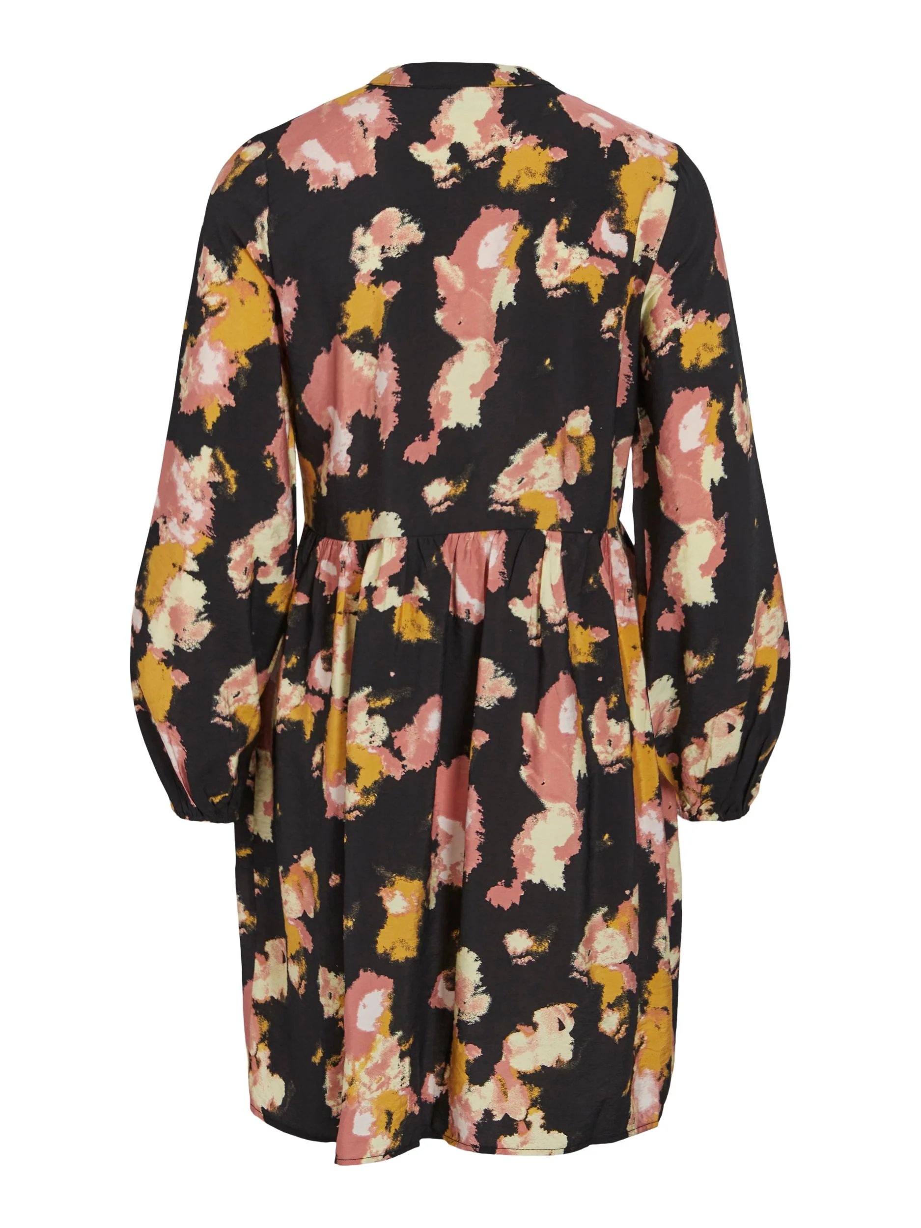 DORTEA SHIRT DRESS (BLACK/ OLD ROSE) - Image 7