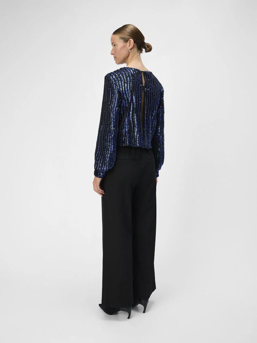 Dotti Sequin Top (Sky Captain/Black Mesh) - Image 4