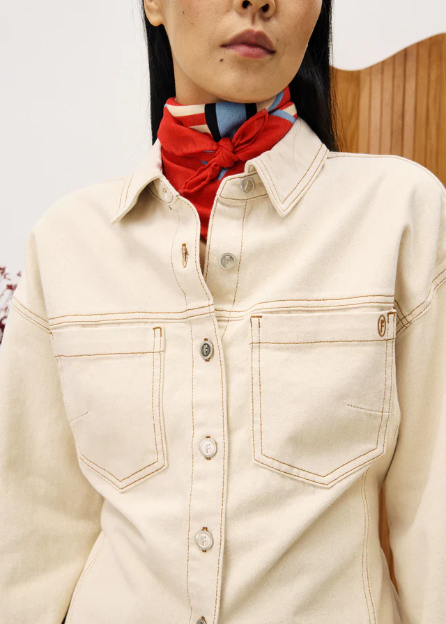 Duras Denim Shirt (Cream) - Image 2