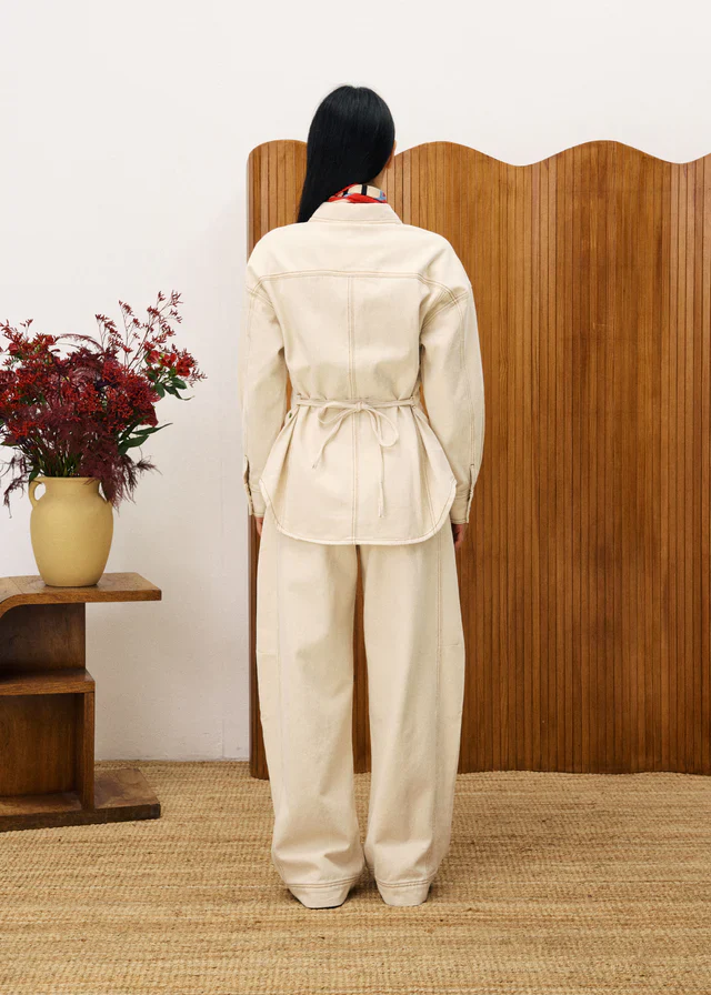 Duras Denim Shirt (Cream) - Image 5