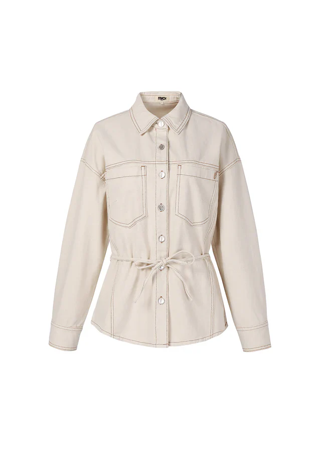 Duras Denim Shirt (Cream) - Image 8