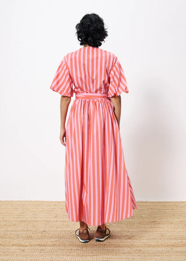 Edmonise Maxi Wrap Dress (Pink) - Image 5