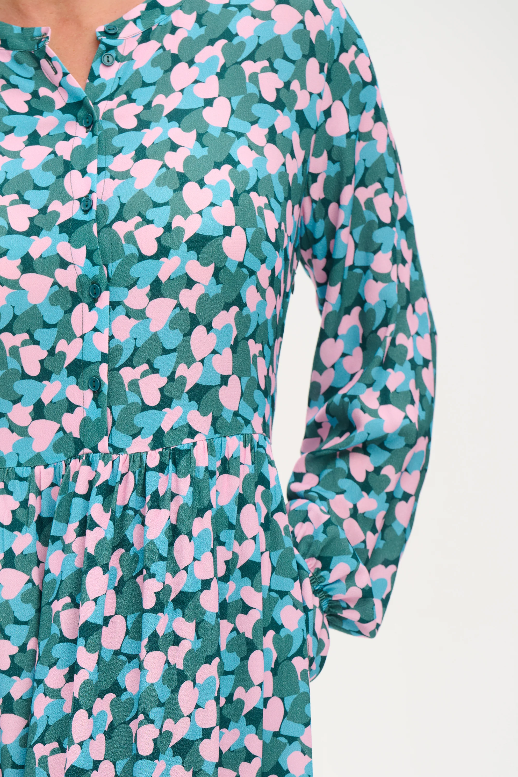 Elise Maxi Smock Dress - Multi, Layered Hearts - Image 5