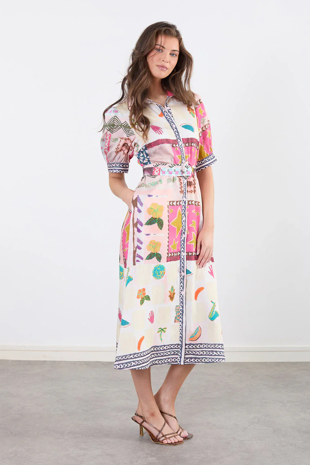 Eliza Shirt Dress (Pink) - Image 2
