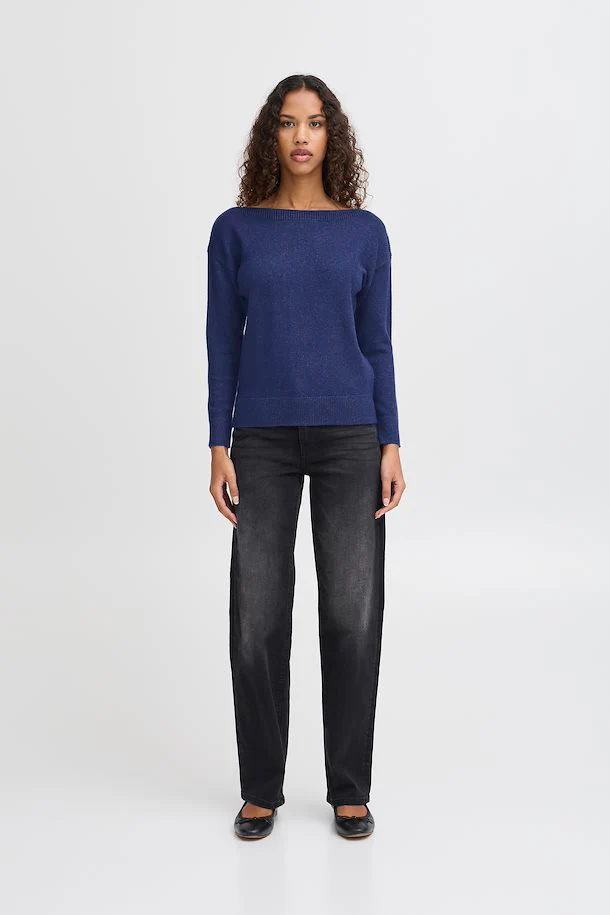 Ella Boat Neck Jumper (Medieval Blue) - Image 2