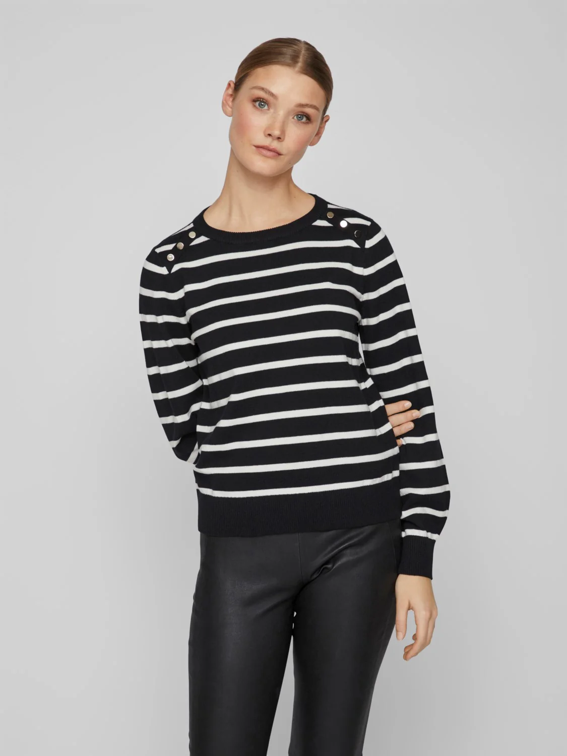Ella Stripe Top (Black WHITE ALYSSUM) - Image 5