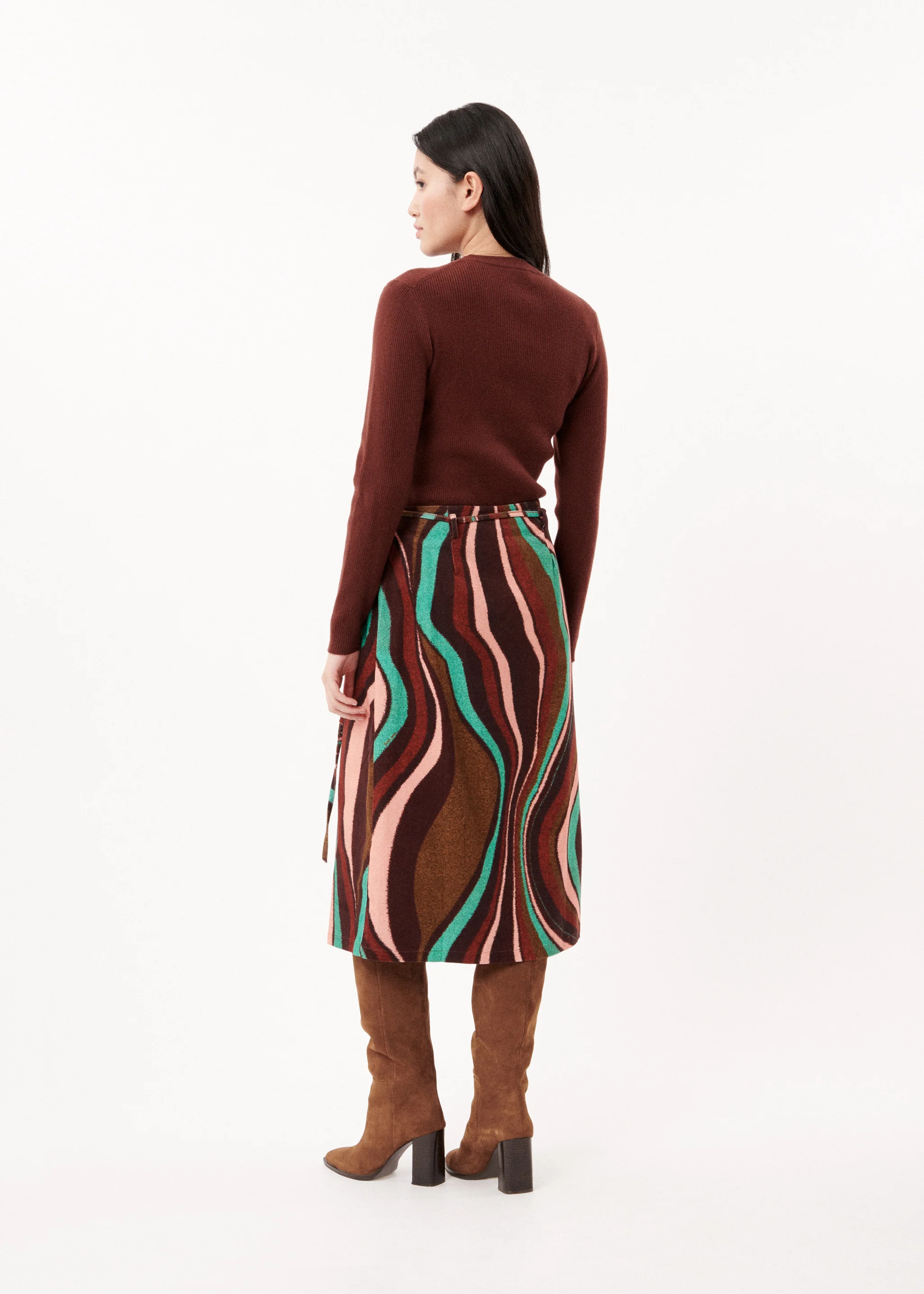 ELLA WRAP SKIRT (SAND/MULTI) - Image 5