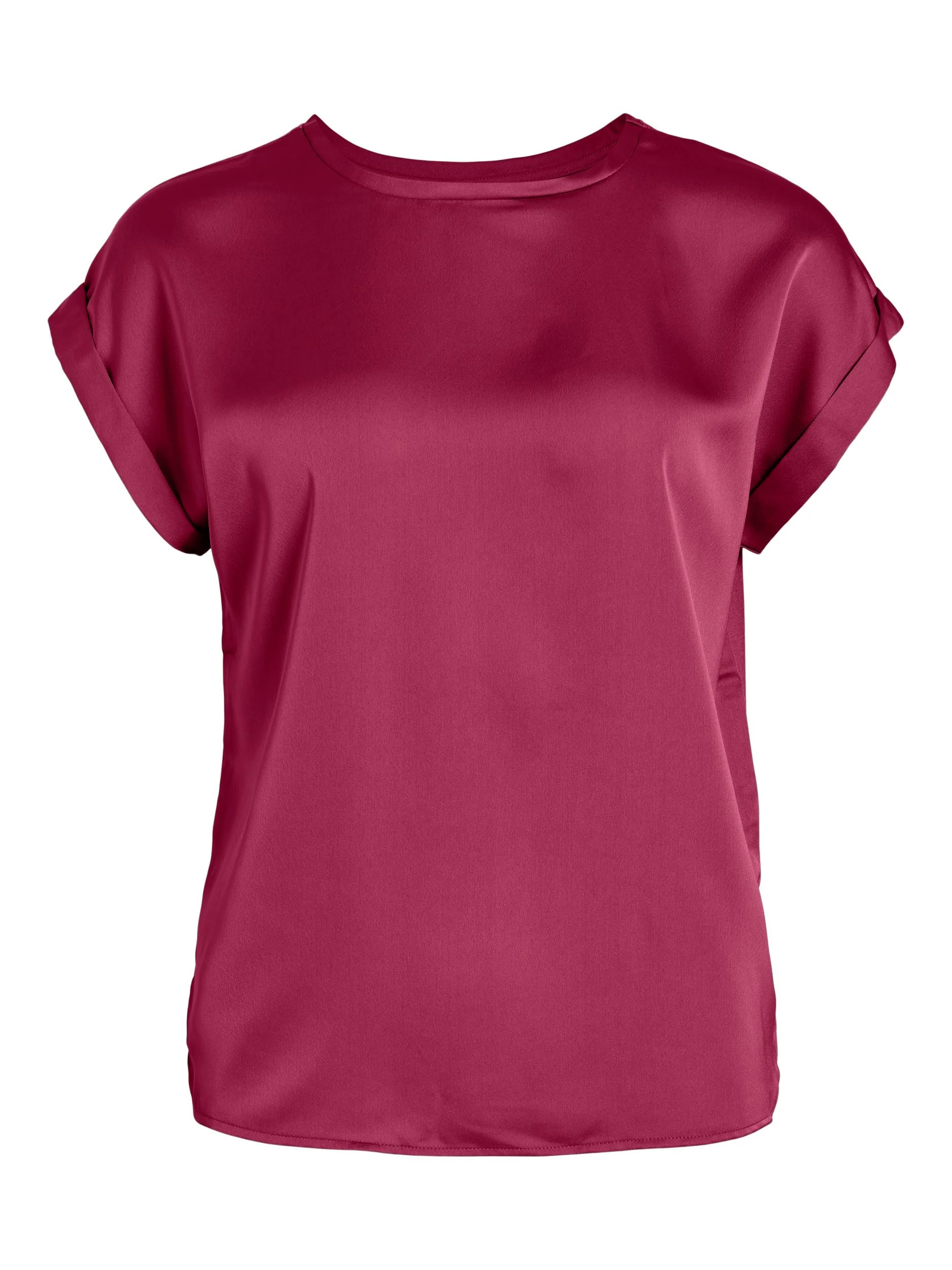 ELLE SATIN TOP (BEET RED) - Image 3