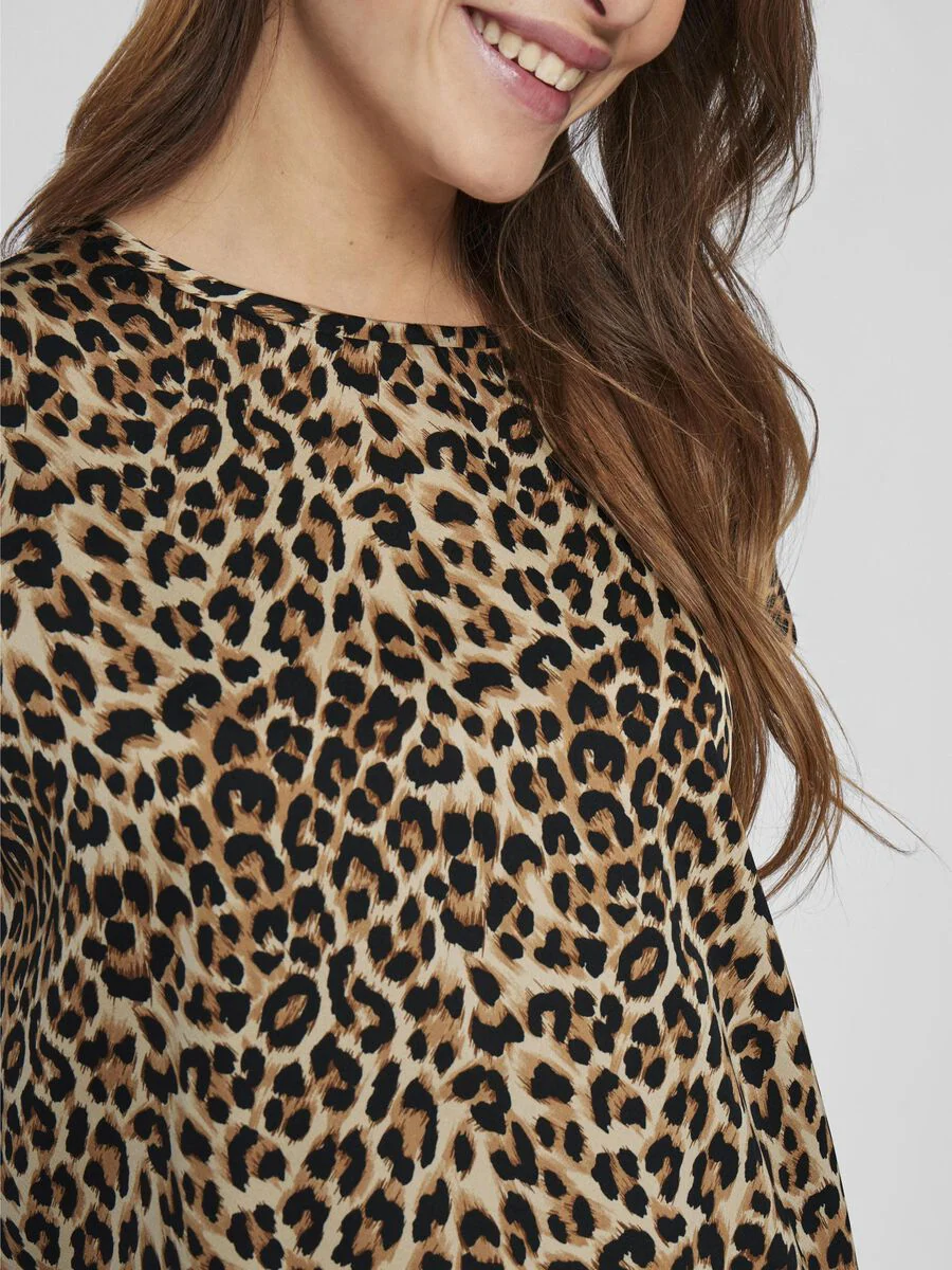 Elle Satin Top (Caramel Cafe/Leopard) - Image 6