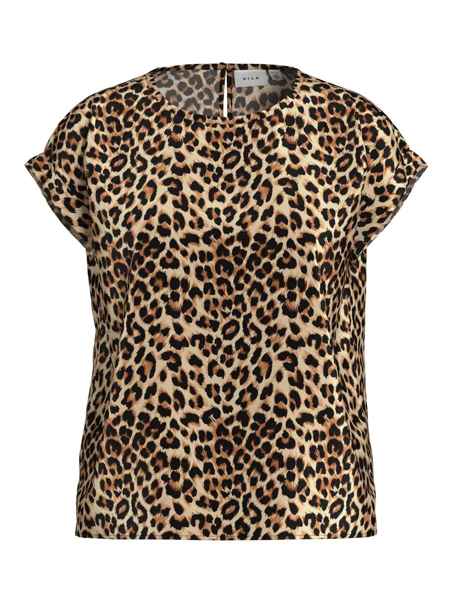 Elle Satin Top (Caramel Cafe/Leopard) - Image 7
