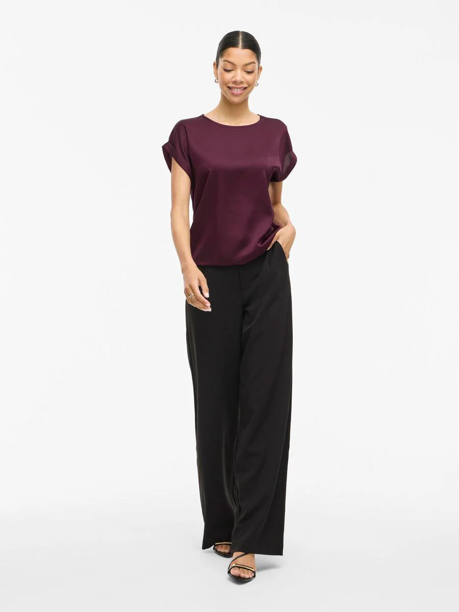 Elle Satin Top (Fig) - Image 2