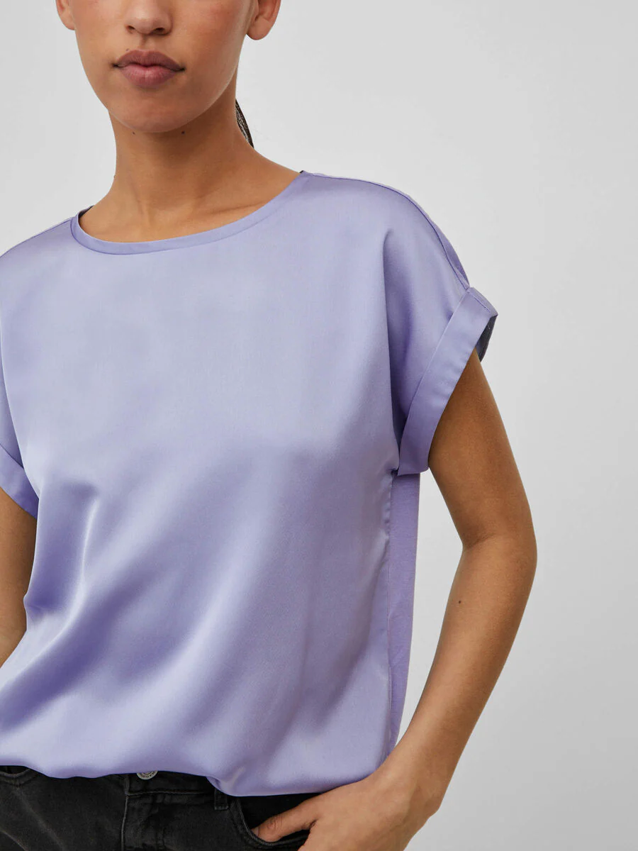 ELLE SATIN TOP (LAVENDER) - Image 3