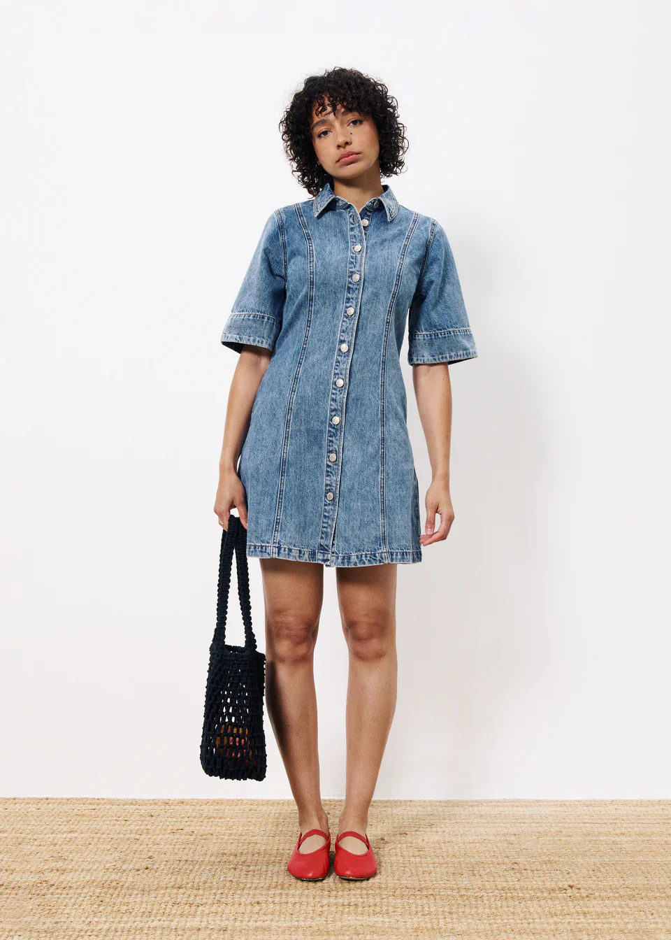 Ellyne Denim Dress (Blue)