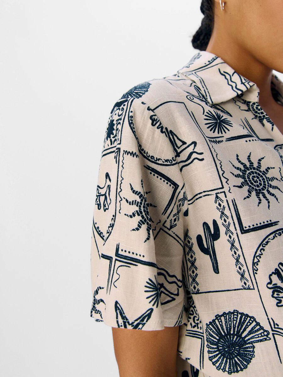 Ember Printed Shirt (Sandshell/Sky Captain) - Image 3