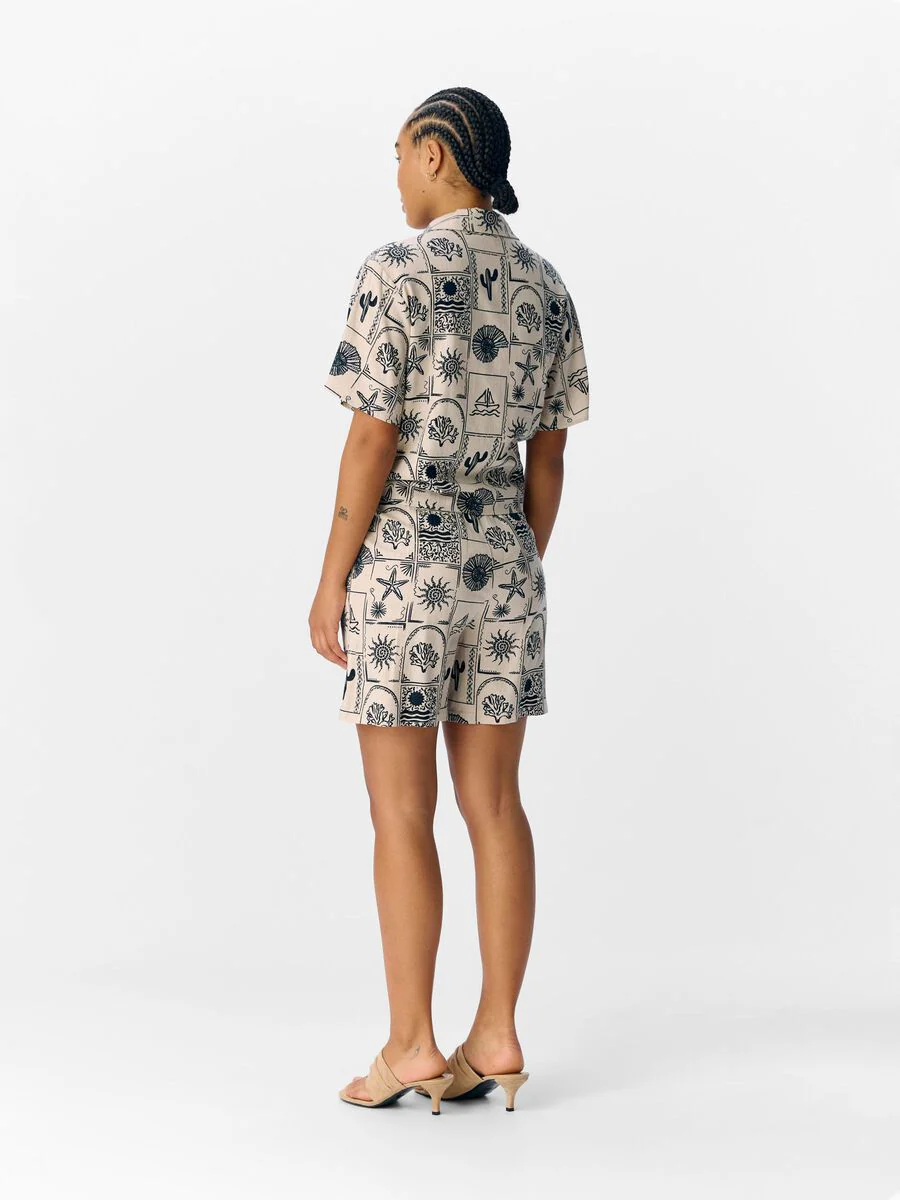 Ember Printed Shirt (Sandshell/Sky Captain) - Image 4