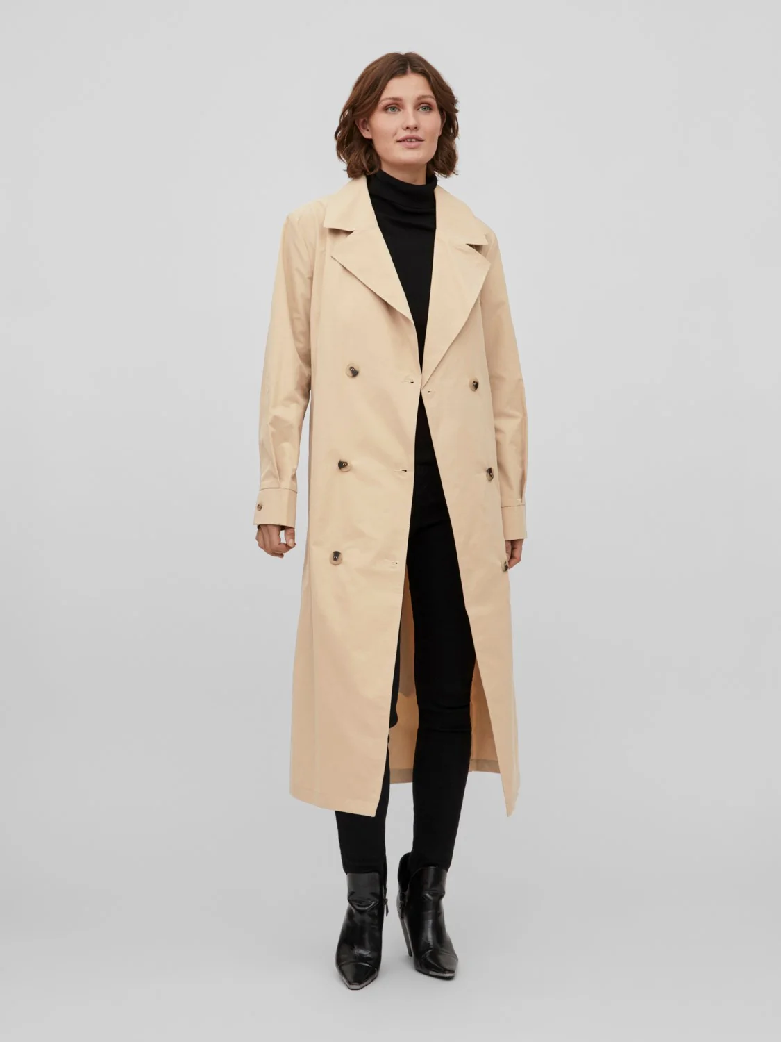 Ersin Long Trench Coat (Sesame) - Image 3