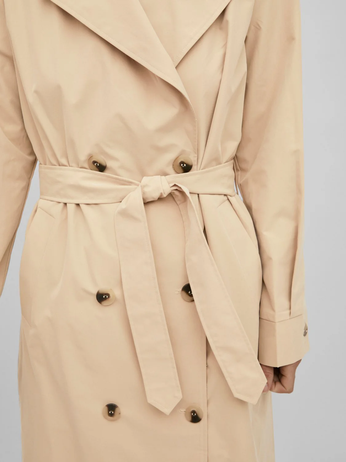 Ersin Long Trench Coat (Sesame) - Image 7