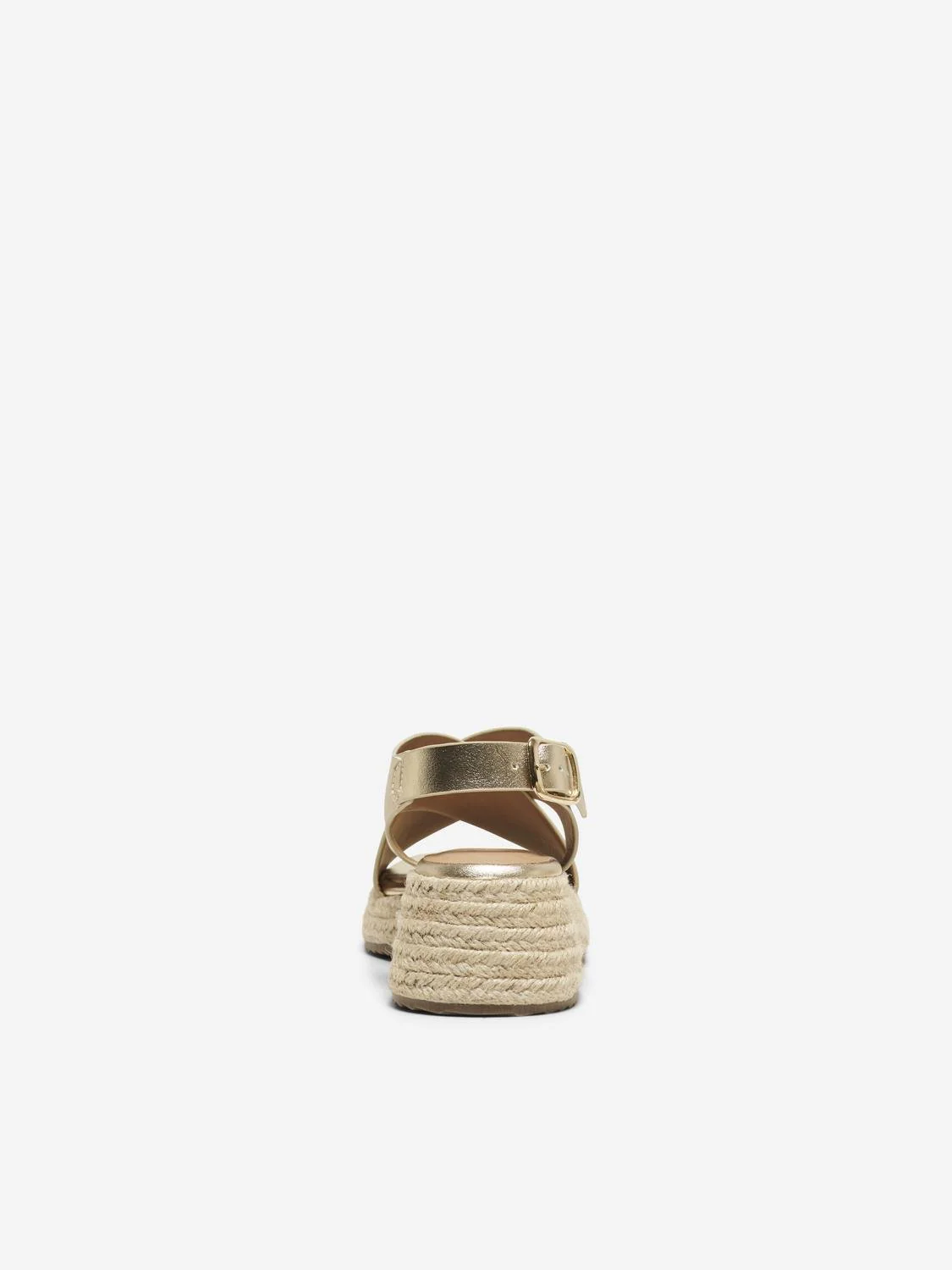 Erva Cross Strap Espadrille (Gold) - Image 5