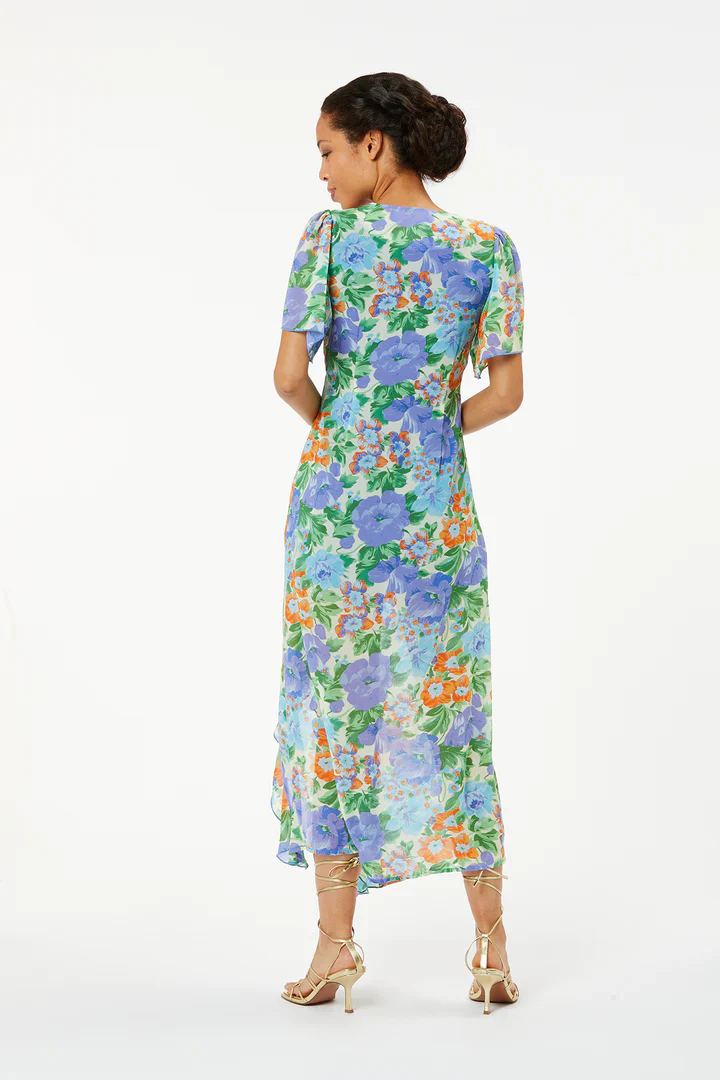 Eunice Patterned Long Dress (Purple) - Image 2