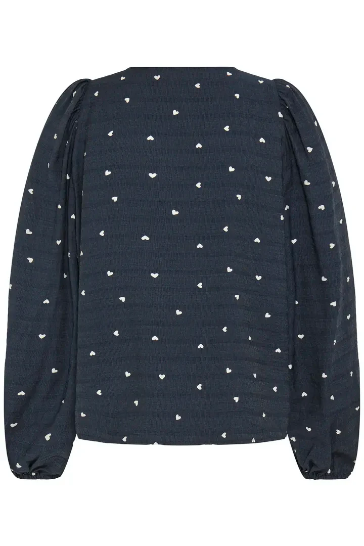 Eve Heart Top (Blue/White Hearts) - Image 3