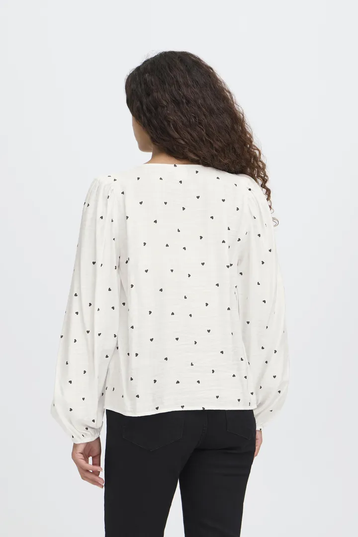 Eve Heart Top (White/Black Hearts) - Image 4